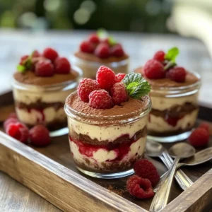 Chocolate Tiramisu slice with visible layers on dessert plate