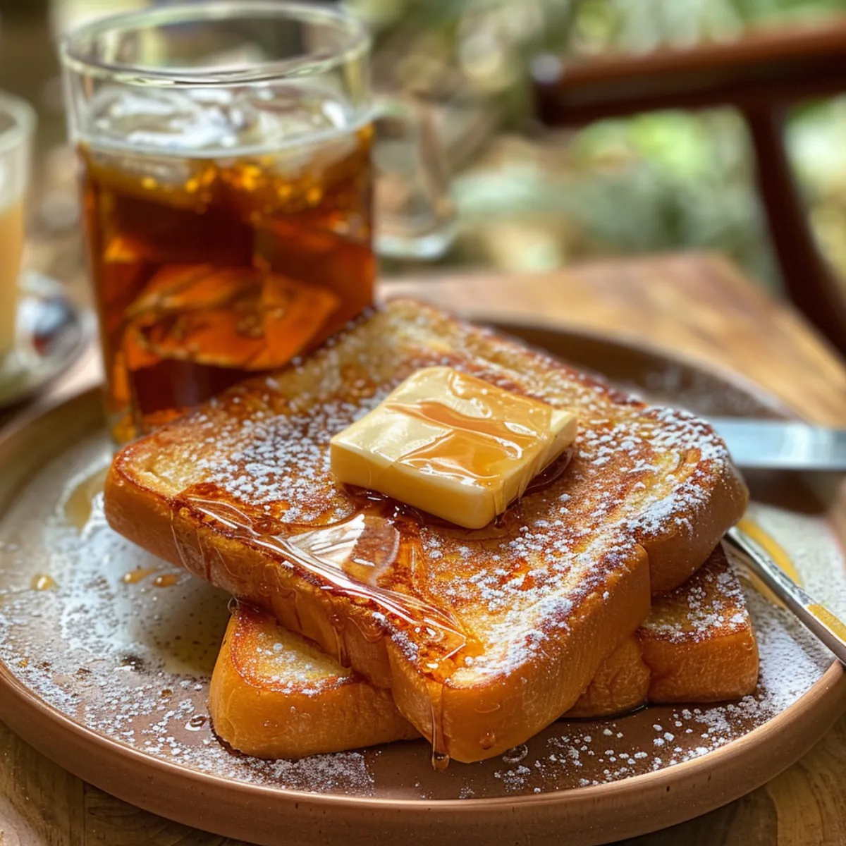 Served Hong Kong-Style French Toast with tea