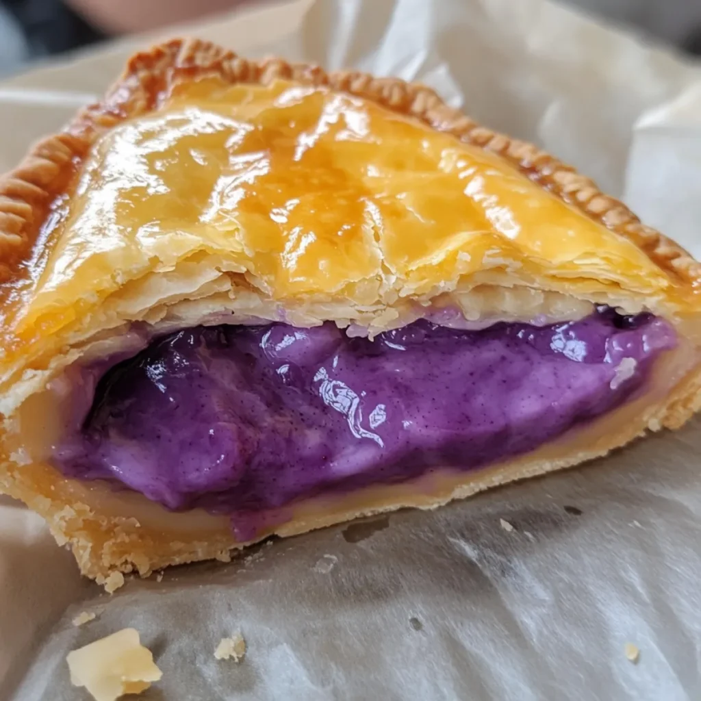 Ube Cheese Pie Assembly 