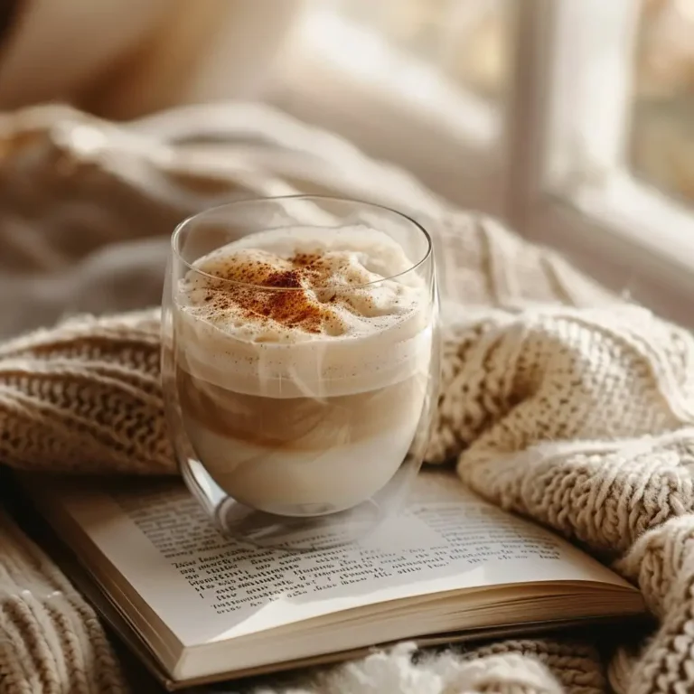 Finished Coffee Loophole drink in a glass with cozy morning vibes