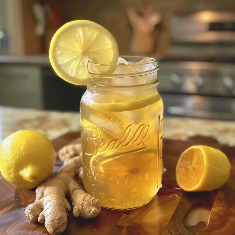 Zepbound weight loss drink served in mason jar with ice and lemon garnish