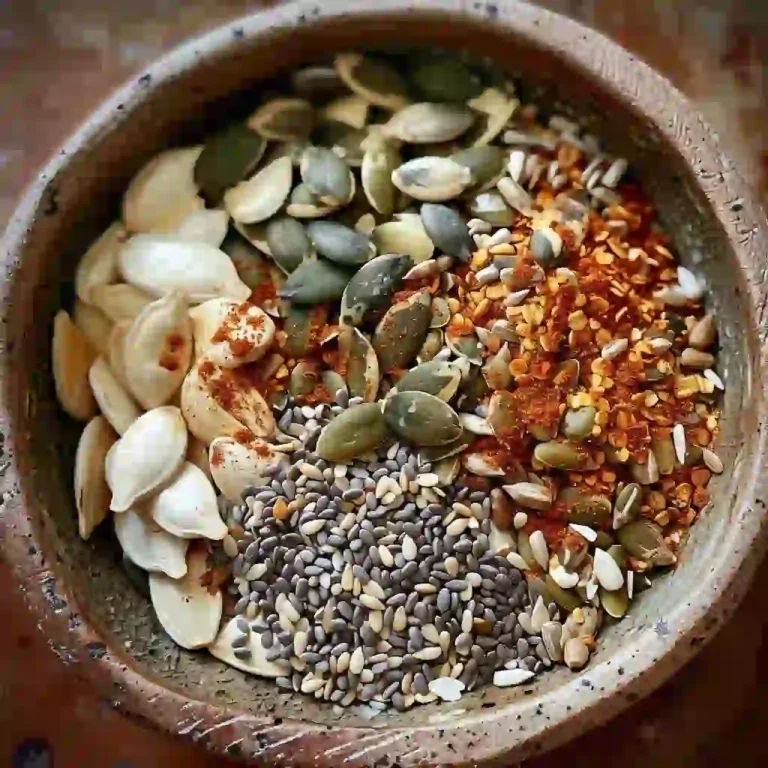 Bariatric seed mix served in a small glass jar on a rustic table