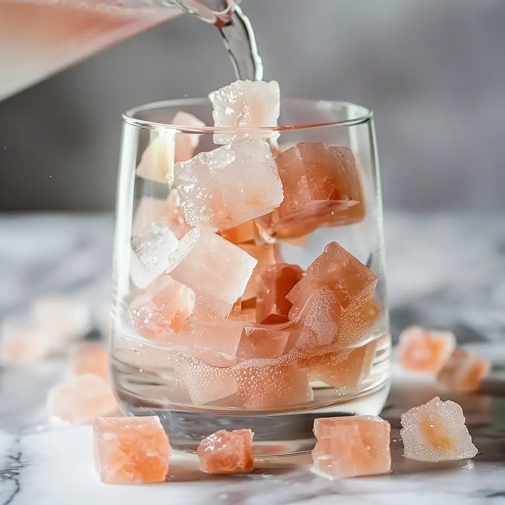 Final salt and ice trick drink served in a glass with lemon and honey