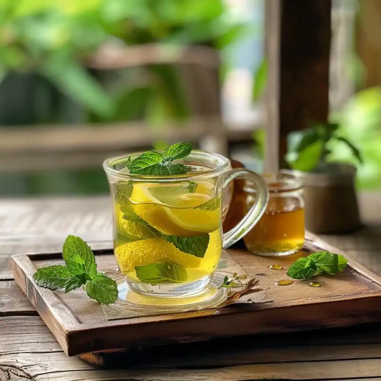 Measuring dried lemon balm into tea infuser on wooden cutting board