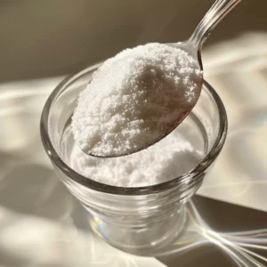 Man applying baking soda paste underarm in mirror after shower