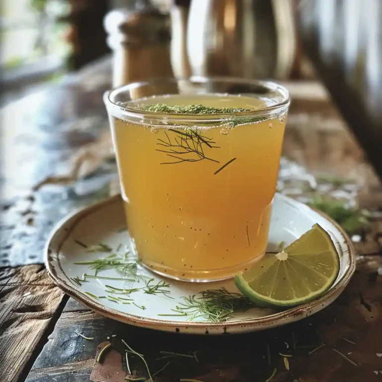 Finished Brazilian honey trick in a mug with lime zest and fennel seeds