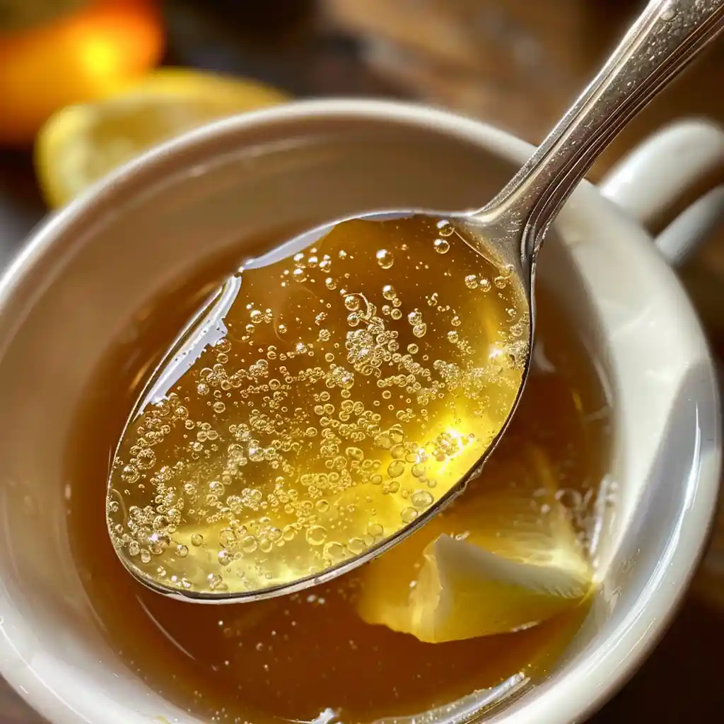 Preparation Step 1—blooming gelatin in hot water