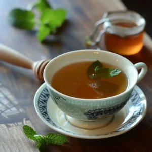 Served Costa Rican tea with garnish and tropical ingredient accents