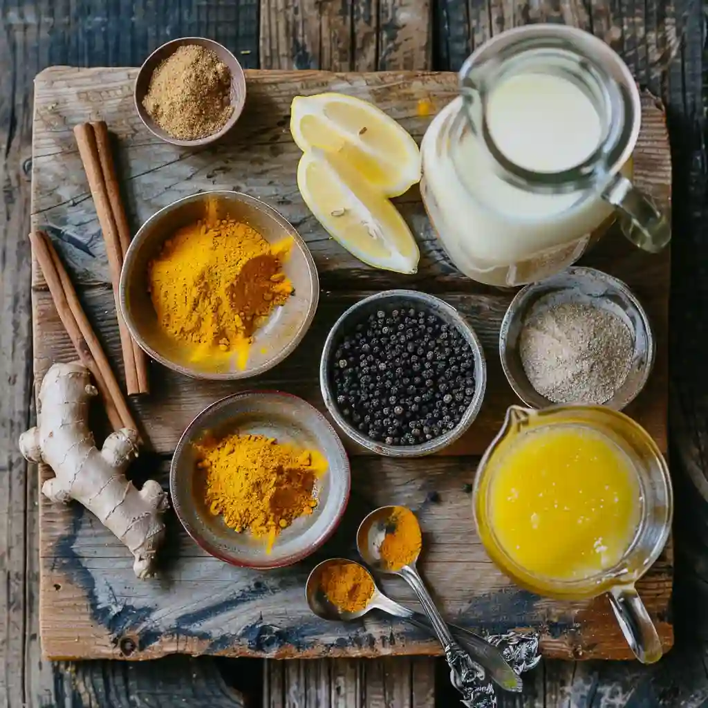 flatlay of turmeric hack