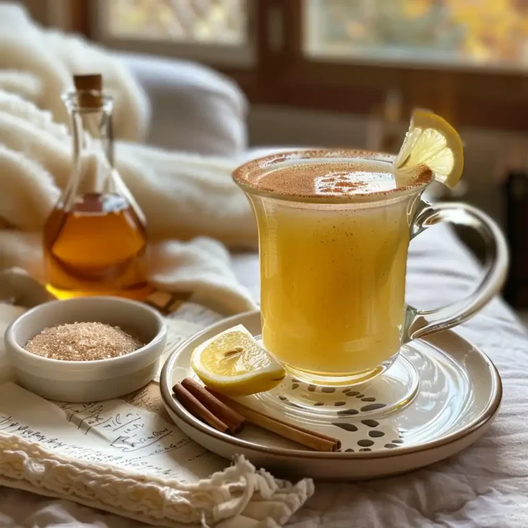 Hand whisking unflavored gelatin powder into hot water in a clear mug
