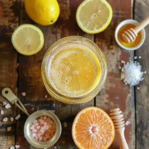 Homemade Gatorade recipe in a mason jar with Arizona-inspired citrus and salt