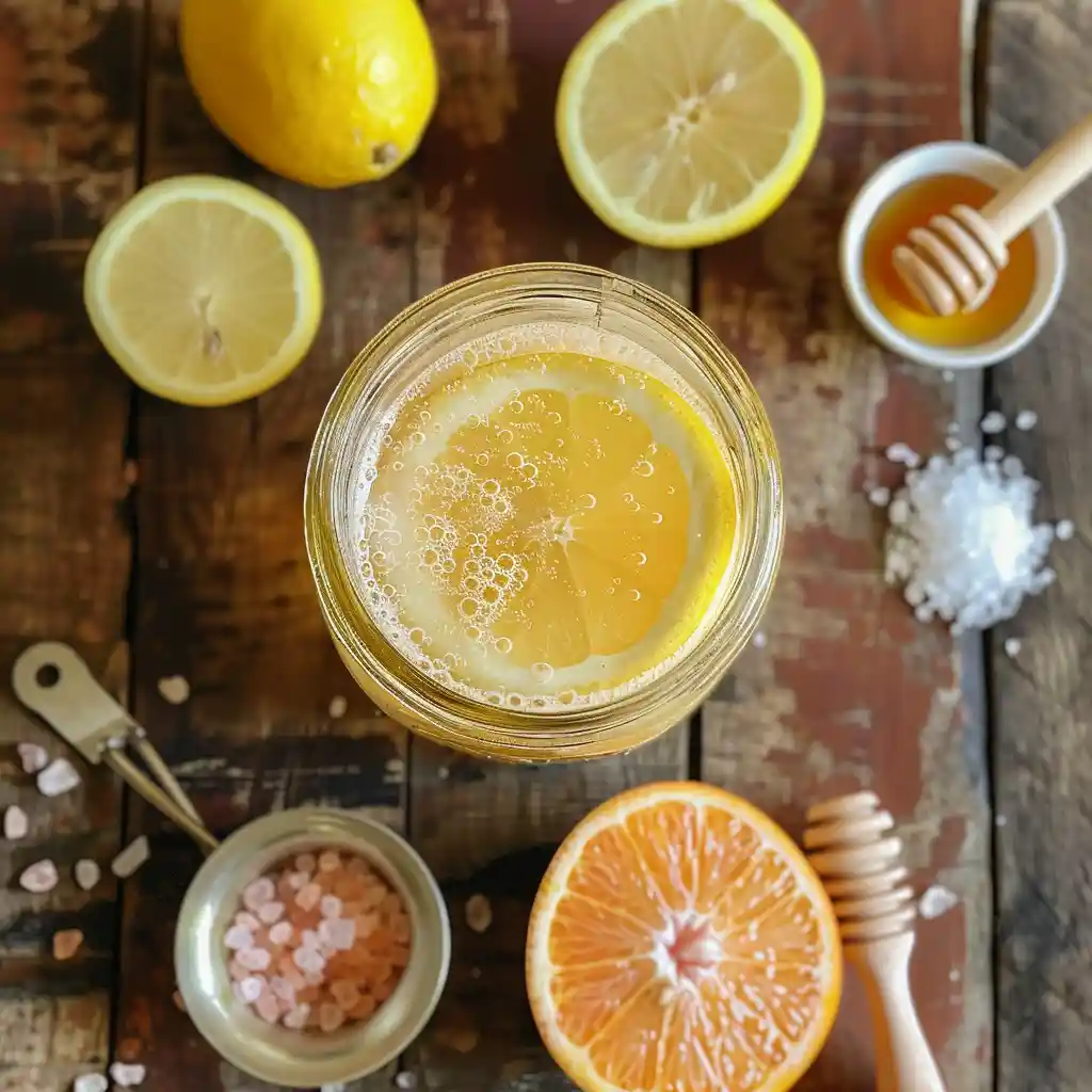 Homemade Gatorade recipe in a mason jar with Arizona-inspired citrus and salt