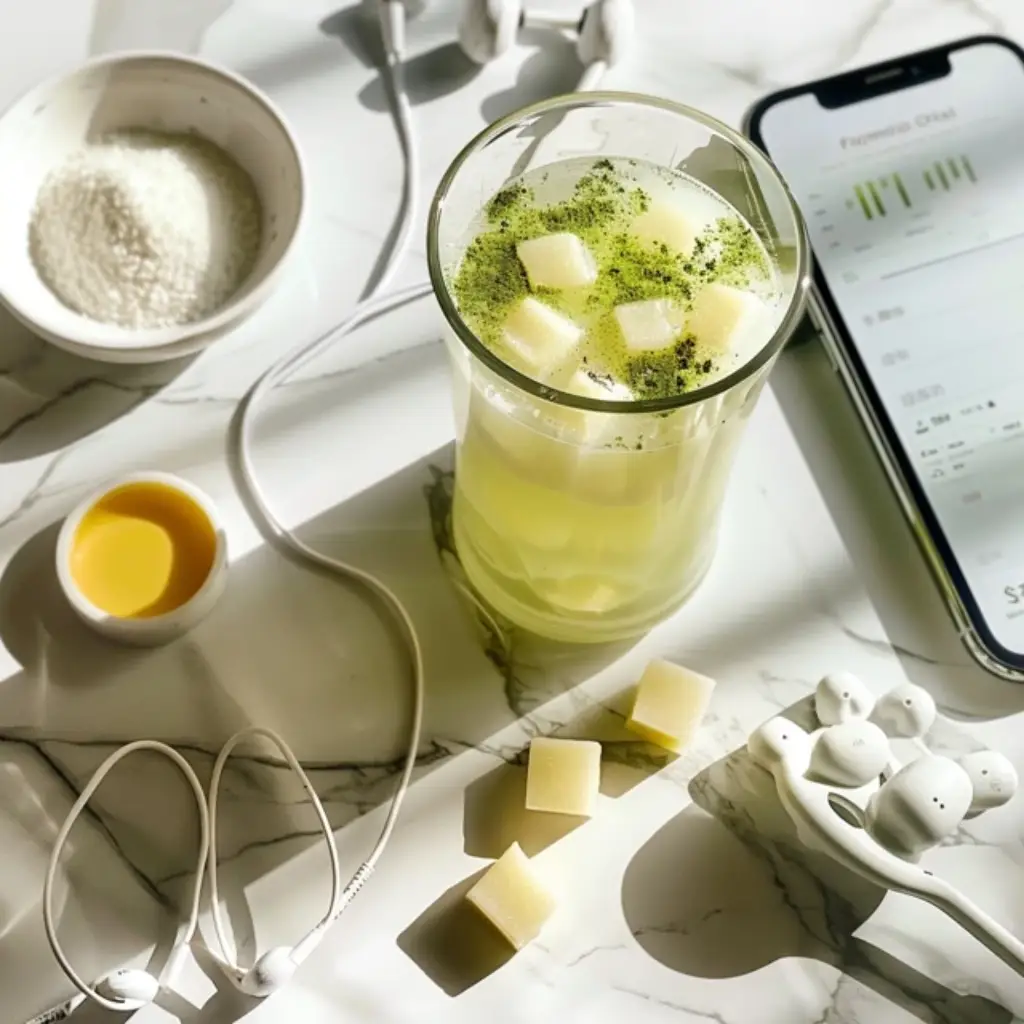 Mochi drinks served as a weight loss-friendly snack for women with a light meal