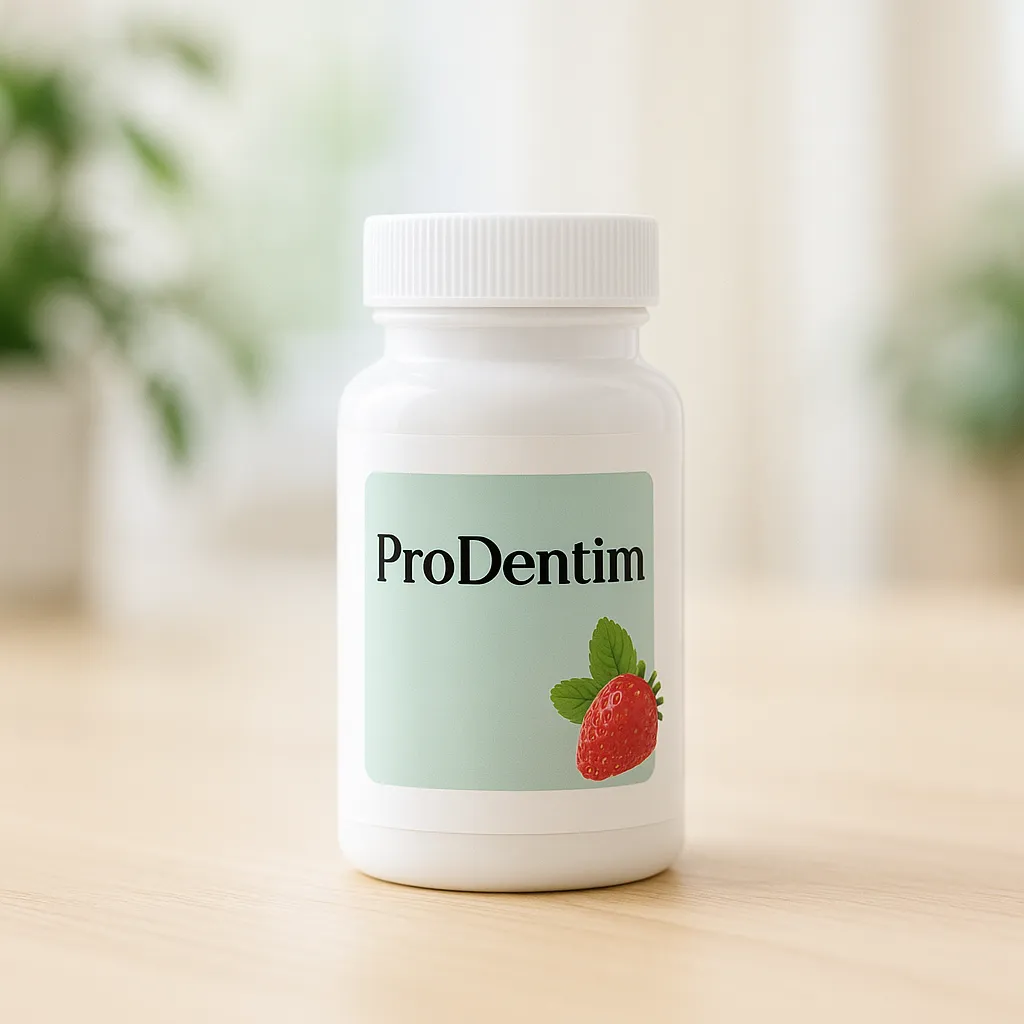 primebiome reviews-  probiotic supplement bottle surrounded by floating mint leaves, probiotic bubbles, and a glowing tooth outline on a soft blue background symbolizing freshness and oral health.
