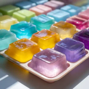 Protein-enhanced bariatric jello cubes in silicone molds