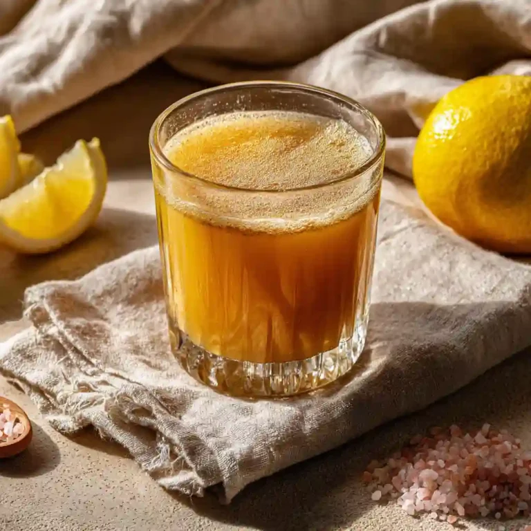 Close-up of Brazilian Mounjaro wellness drink in a clear glass