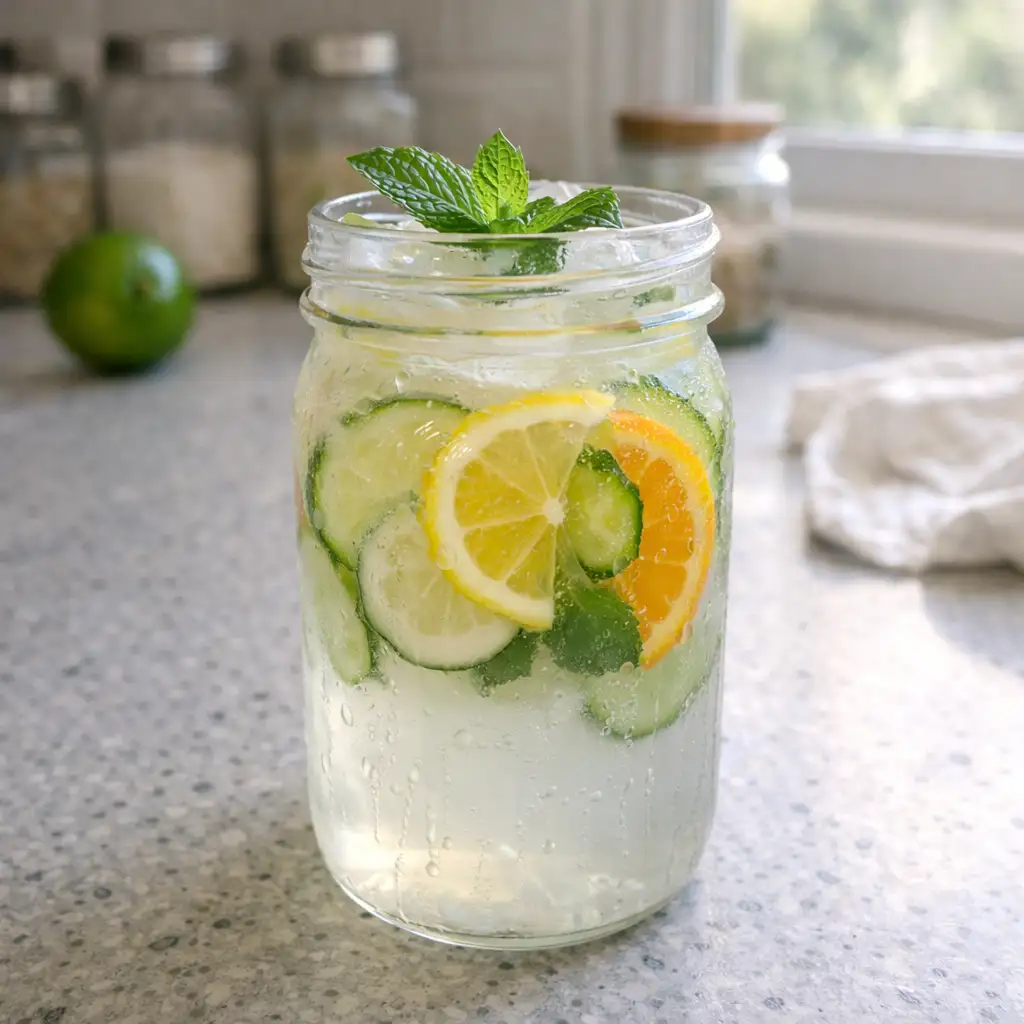 natural energy boosters - Citrus coconut water electrolyte drink with cucumber and mint – easy fatigue-fighting drink