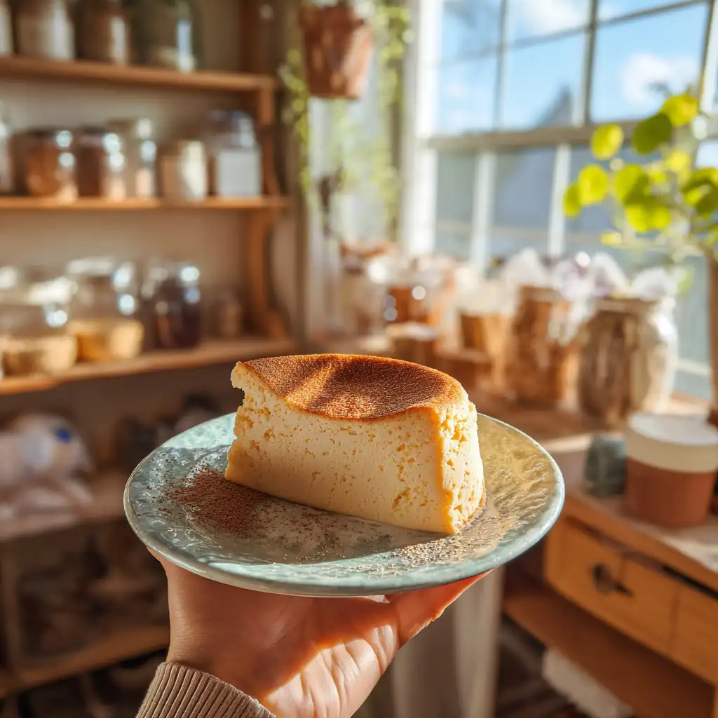 japanese-cheesecake-hack-feature Whole Japanese cheesecake hack in springform pan with smooth pale top