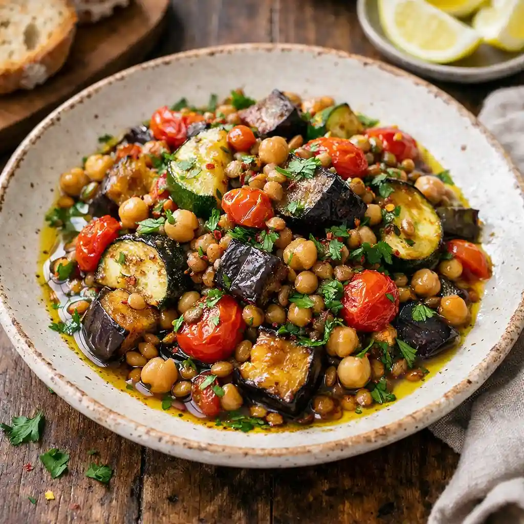 mediterranean food recipes vegetarian - a warm bowl of Mediterranean vegetarian food
