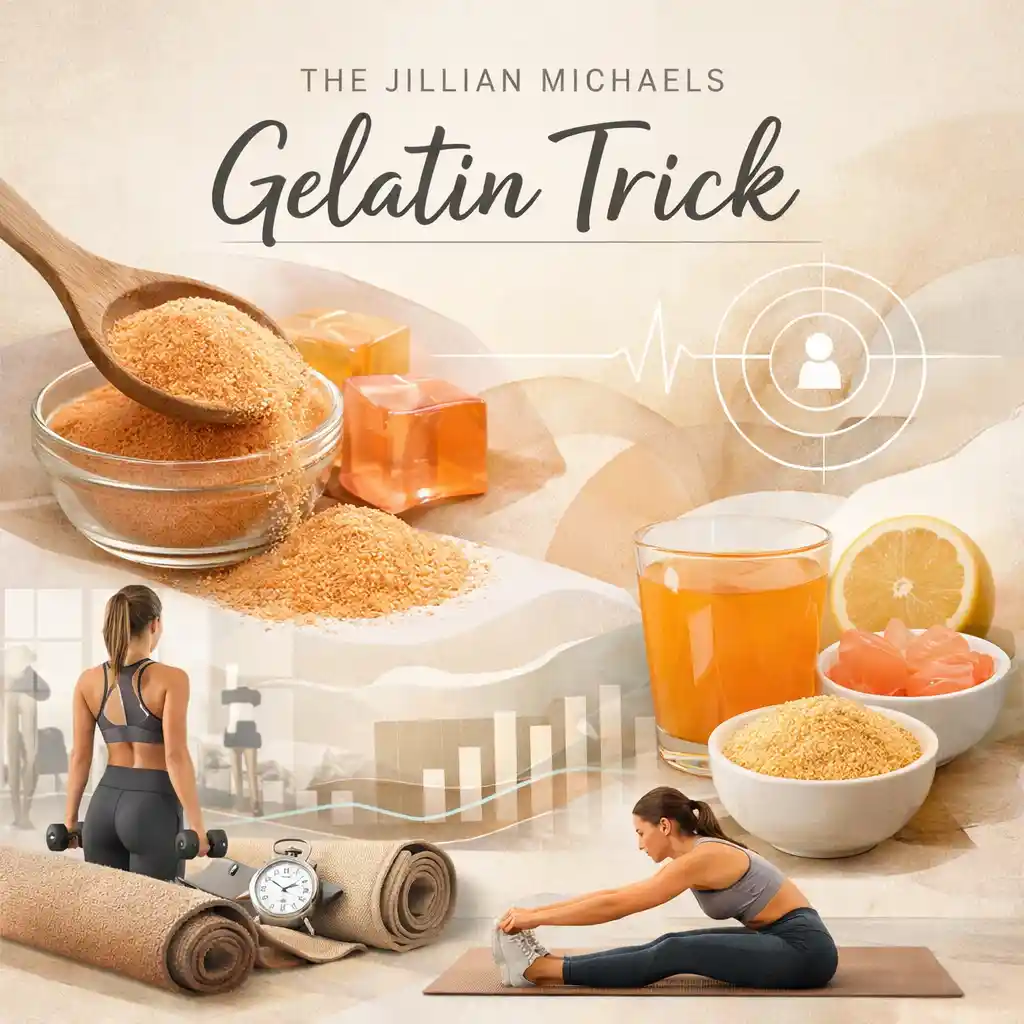 Scientific visual showing collagen, amino acids, and connective tissue graphics