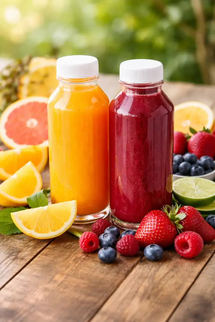 Alt Text: Green detox juice in a glass with fresh spinach, cucumber, apple, and lemon Title: green-detox-juice