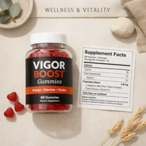 Abstract vitality illustration showing male wellness and circulation flow