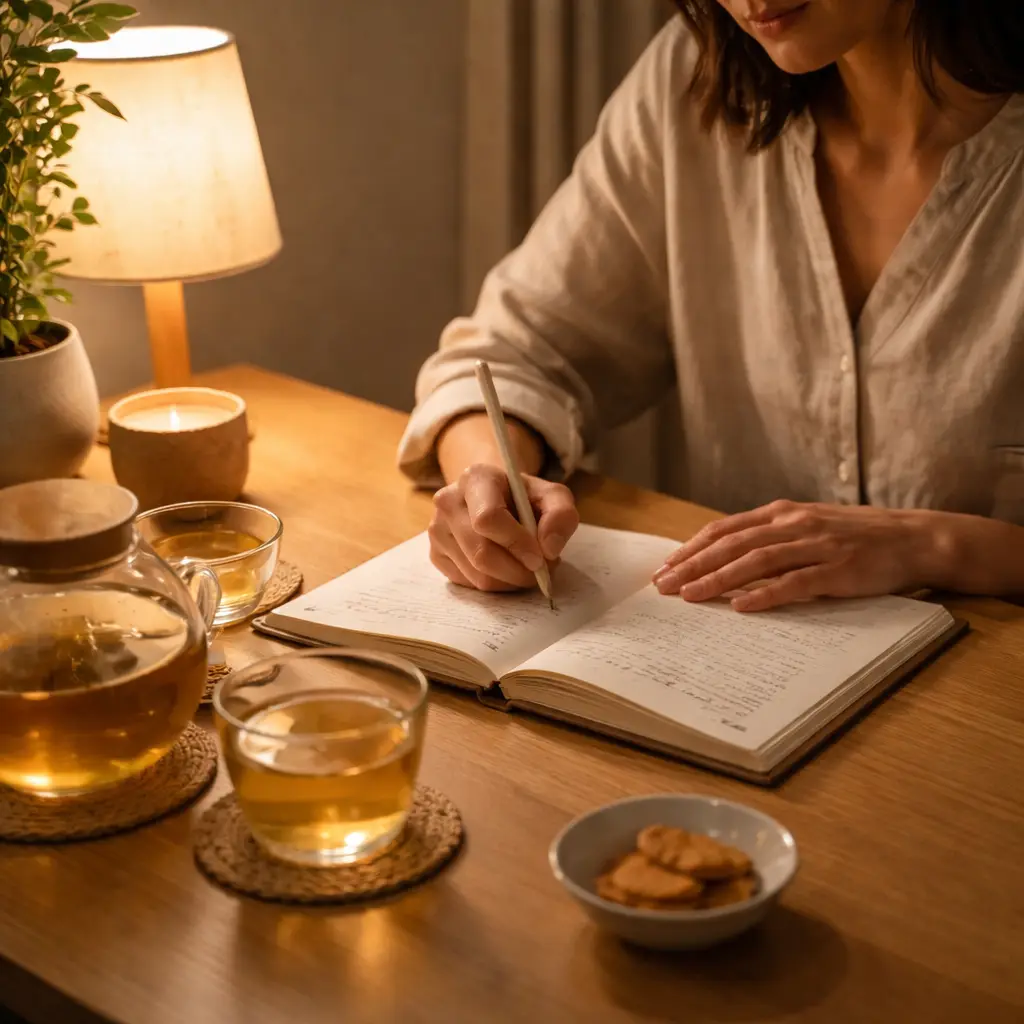 Aesthetic vertical image of a calm daily routine setup for Pinterest Why is everyone doing the becoming chinese routine