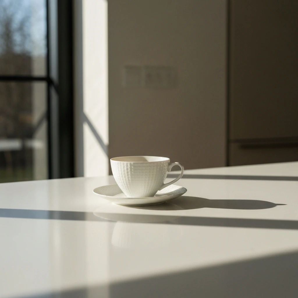 minimalist wellness morning setup with tea and sunlight becoming chinese wellness routine