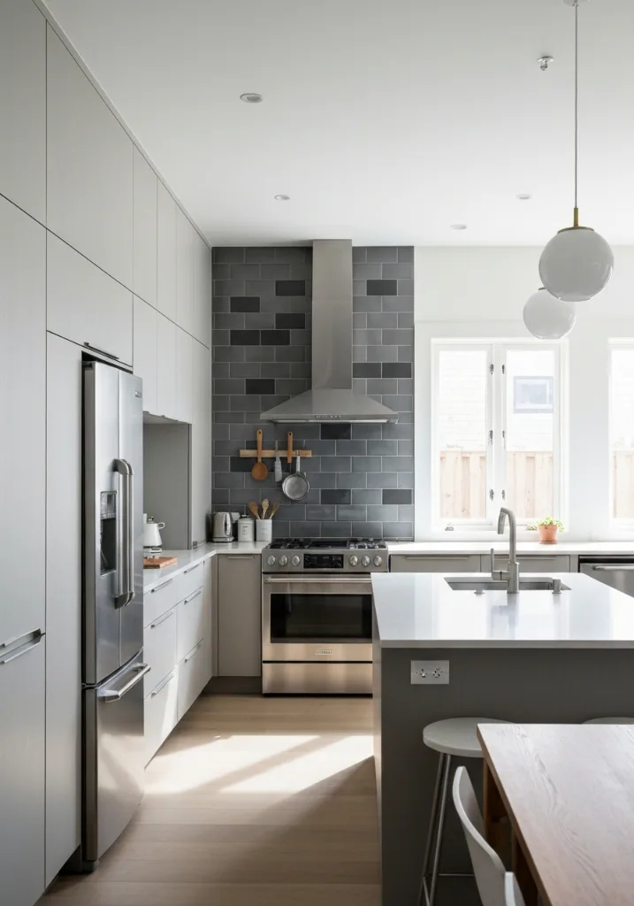 Vertical Pinterest image of lemon water and reusable bottle on kitchen table does drinking water help lose weight