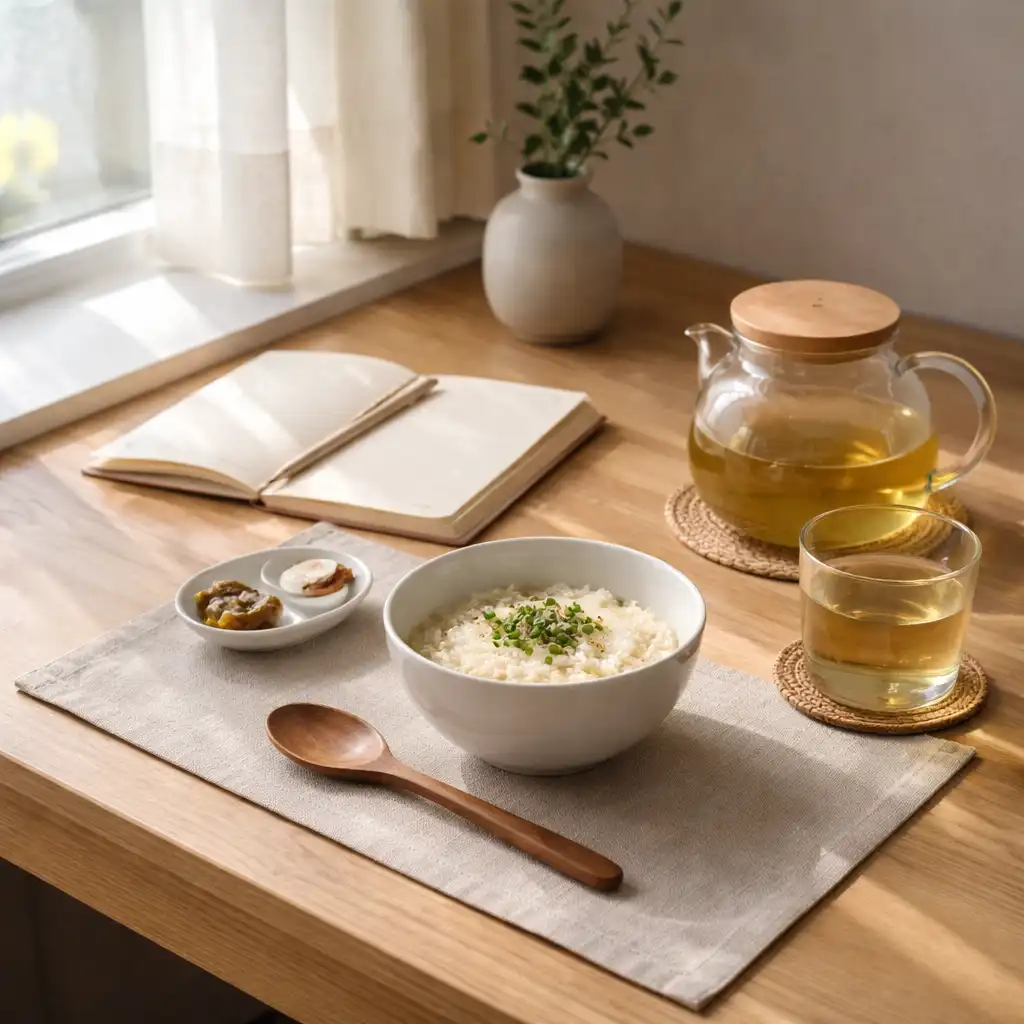 Minimalist breakfast and tea setup in natural morning light Why is everyone doing the becoming chinese routine