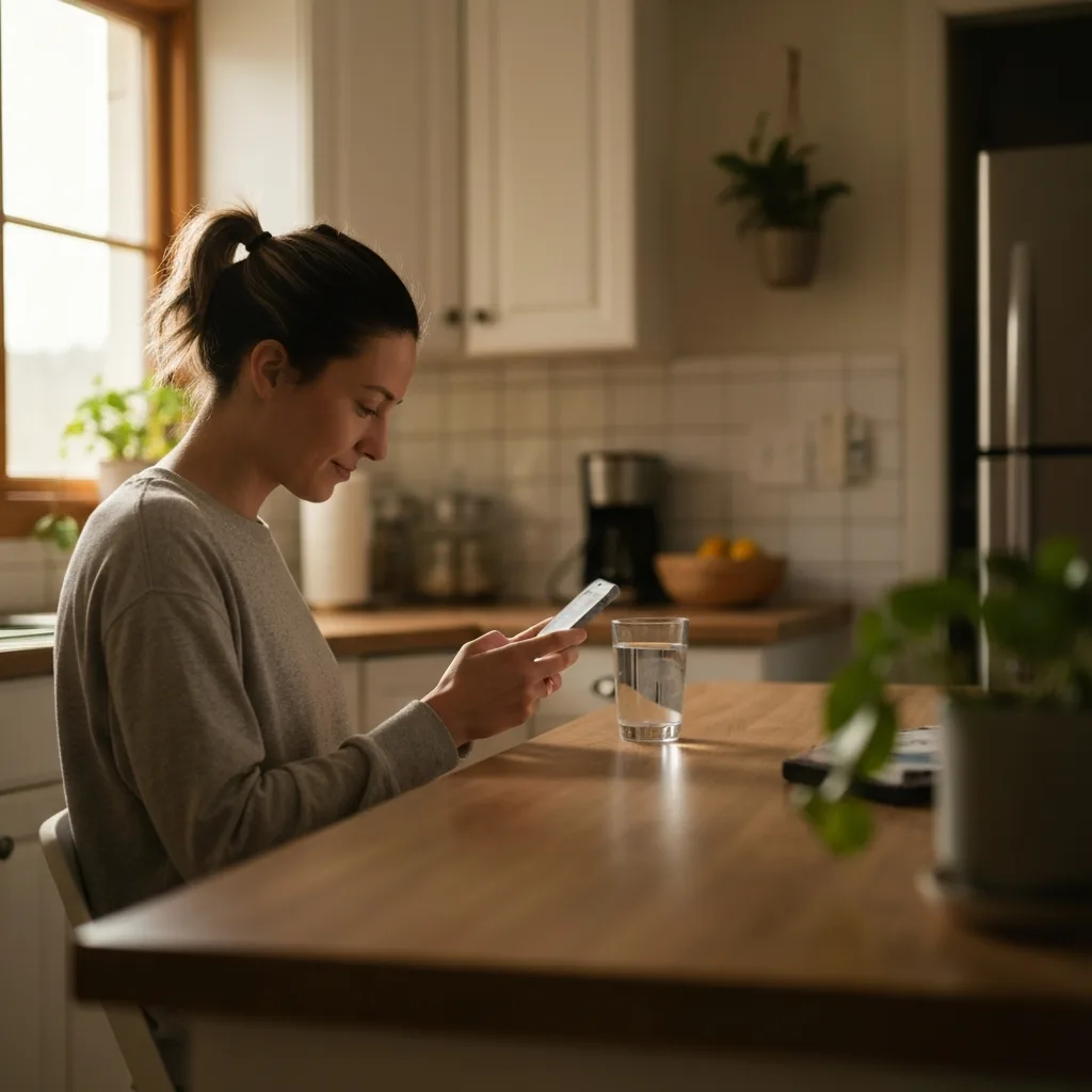 Person checking time while fasting with glass of water nearby 3 day fasting benefits
